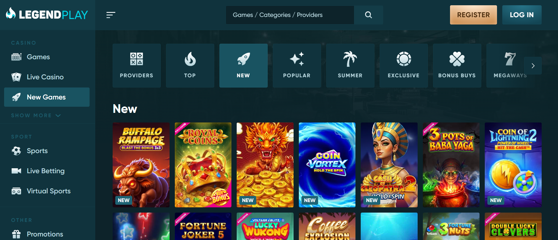 Legendplay Online Wetten